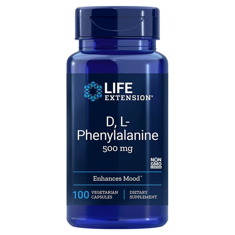 D-fenylalanin D-fenylalanin och L-fenylalanin 100 kapslar LIVSFÖRLÄNGNING