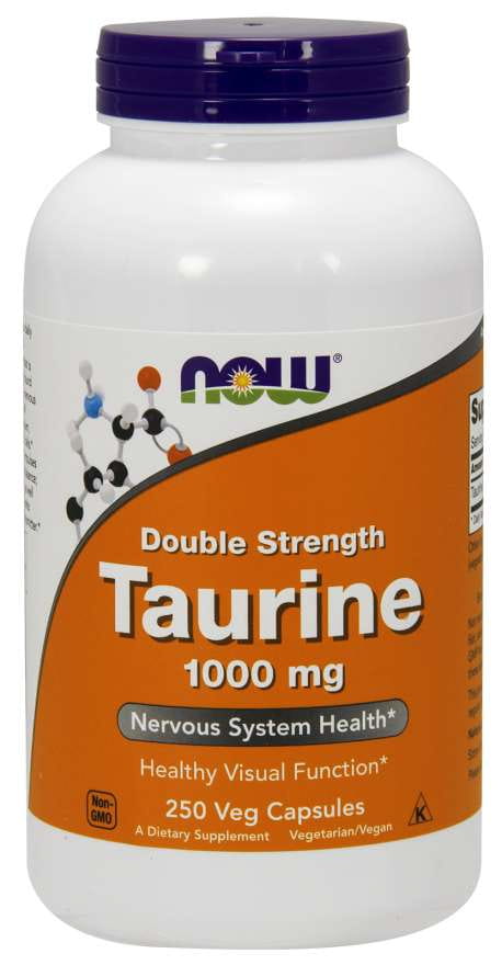 Taurin 1000 MG 250 kapslí NOW FOODS