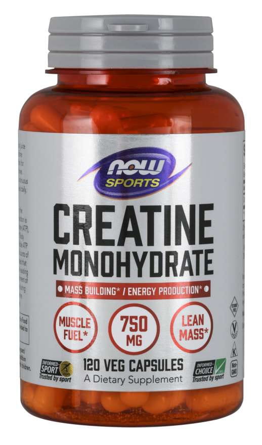 Kreatinmonohydrát Kreatinmonohydrát 750 MG 120 kapslí NOW FOODS