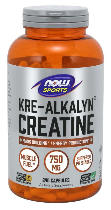 Krealkalyn® Kreatin pufrovaný kreatin monohydrát 750 mg 240 kapslí NOW FOODS