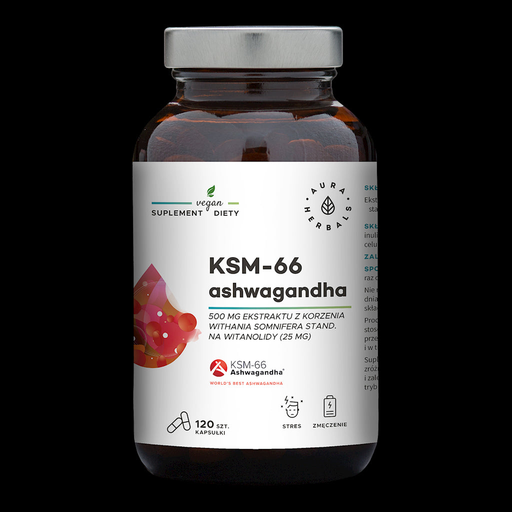 Ashwagandha ksm 66 Wurzel 500 MG 120 bioU Kapseln