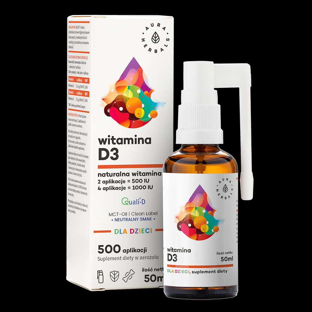 Vitamin D3 cho trẻ em MCT Aerosol 50 ml AURA HERBALS
