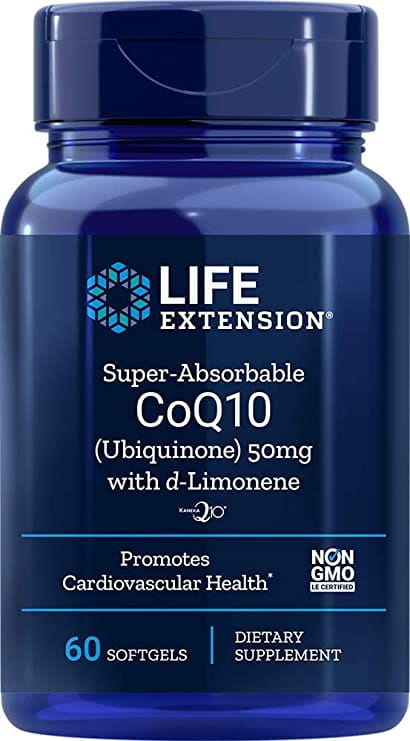 Coenzym Q10 Ubichinon Kaneka 50 MG og Dlimonen 100 MG 60 kapsler LIVSFORLENGELSE
