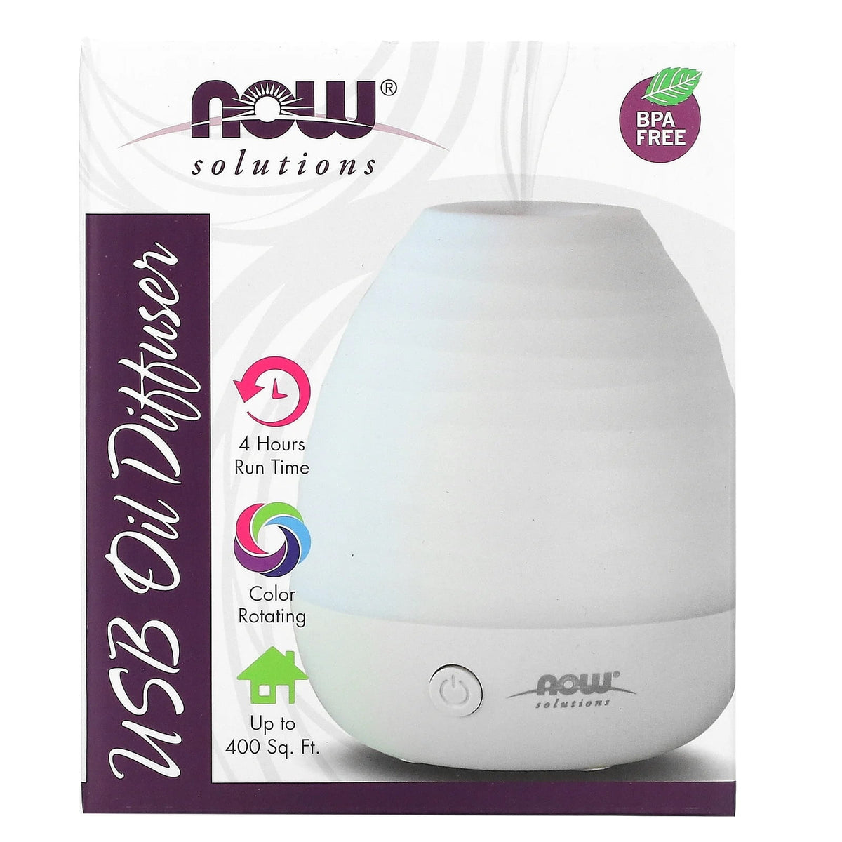 Ultrazvukový 5 W USB difuzér pro éterické oleje od NOW FOODS