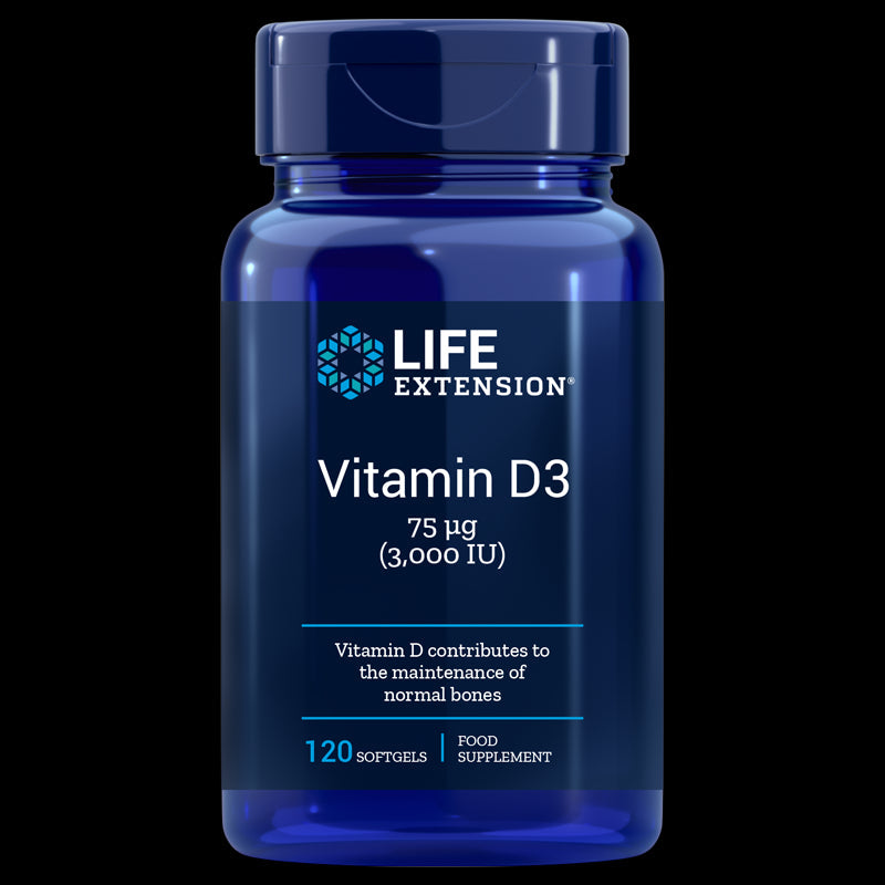 Vitamin D3 3000 IE 120 Kapseln LEBENSVERLÄNGERUNG