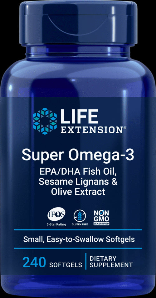 Super OMEGA - 3 EPA / DHA szezámlignánokkal és olíva kivonattal 240 kapszula ÉLETHOSSZNÖVELÉS