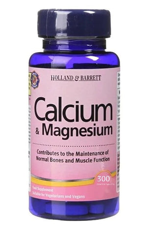 Calcium and Magnesium Calcium &amp; Magnesium 300 Tablets HOLLAND &amp; BARRETT