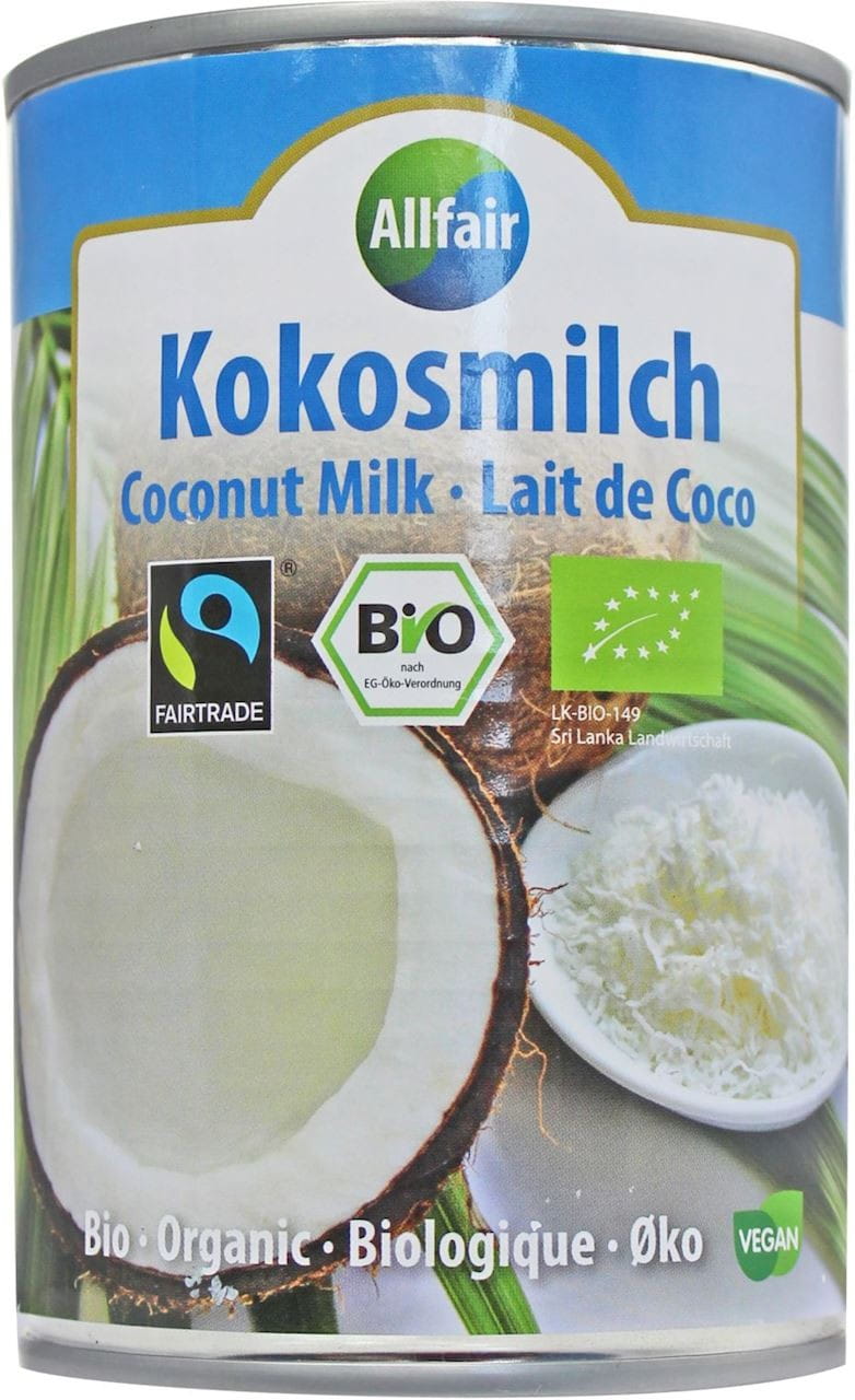 Kokosová mléčná alternativa (18 % tuku) spravedlivě obchodovaná BIO 400 ml - ALLFAIR