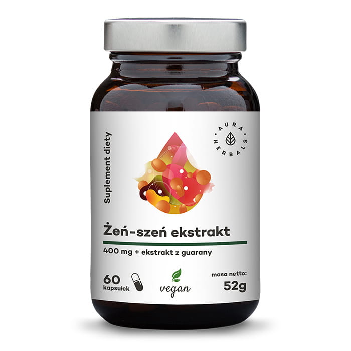 Korejský ženšenový extrakt a extrakt z guarany 60 kapslí od AURA HERBALS