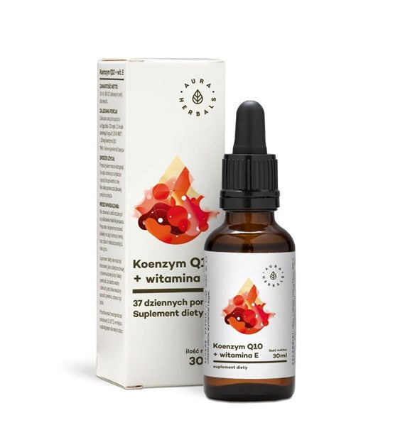 Koenzym Q10 a vitamin E v kapkách 30 ml AURA HERBALS
