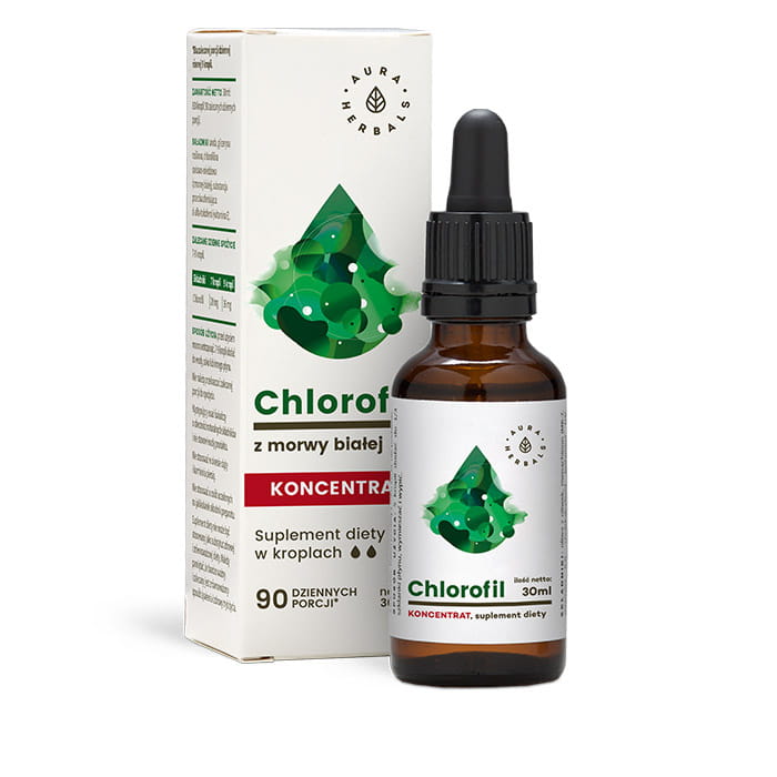 كلوروفيل التوت الأبيض في قطرات 30 مل AURA HERBALS