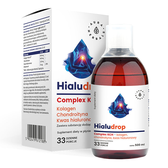 Hyaludrop-Komplex kch Kolagen Chondroitin Kyselina hyaluronová 500 ml AURA HERBALS