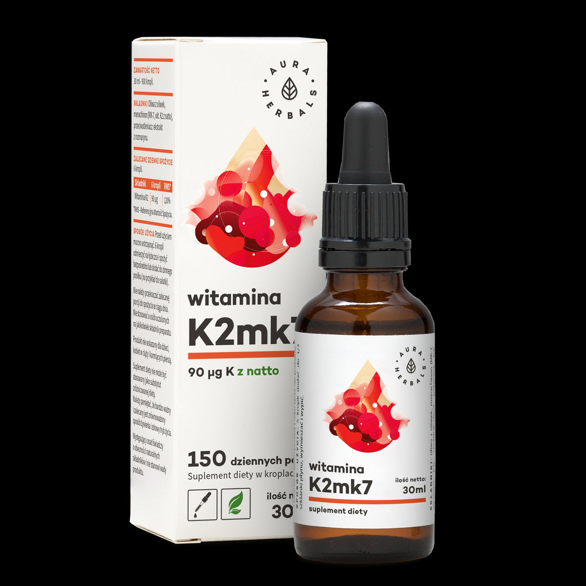 Vitamin K2MK7 dạng giọt 30 ml AURA HERBALS
