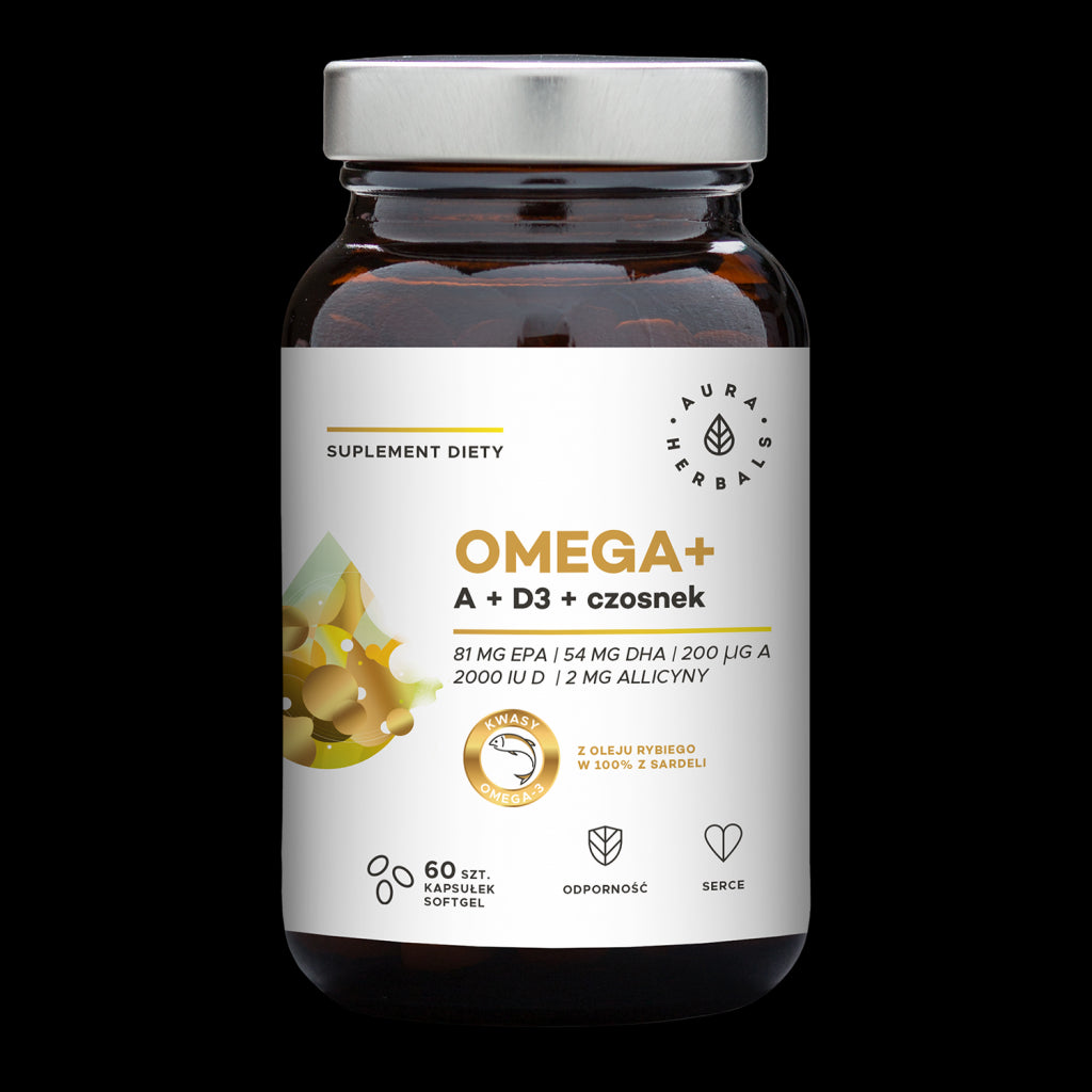 OmegaAI Vitamina A e D3 2000 UI / Colecalciferolo / e Aglio 60 Capsule AURA HERBALS
