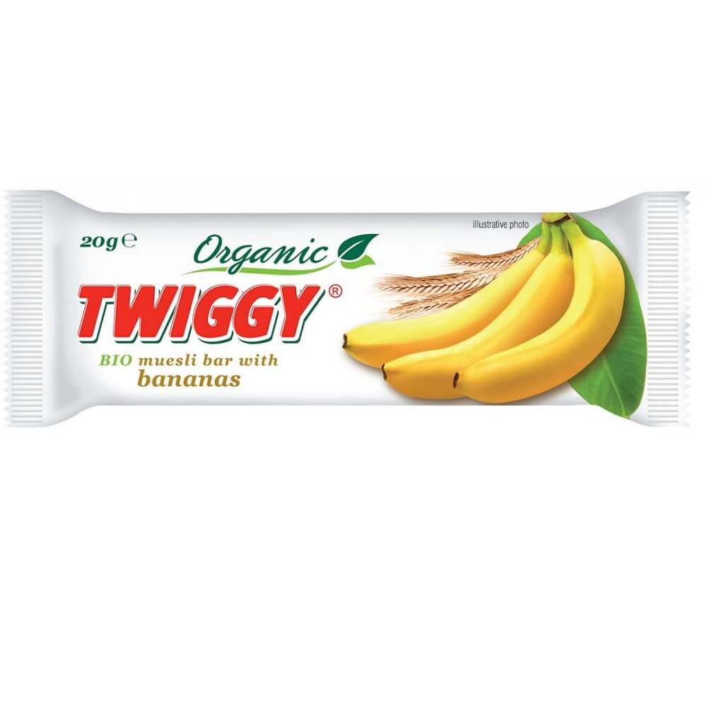 Mueslireep met banaan BIO 20 g - TWIGGY