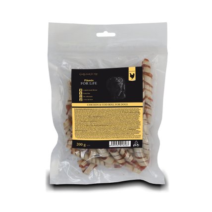 FFL Hundesnack Huhn & Kabeljau Rolle 200g - FITMIN