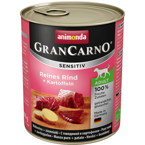 GranCarno Sensitive Adult Dosenkartoffel aus reinem Rind 800 g - ANIMONDA