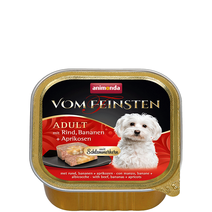 Vom Feinsten Gourmet Center Rind-, Bananen- und Aprikosengericht 150g - ANIMONDA