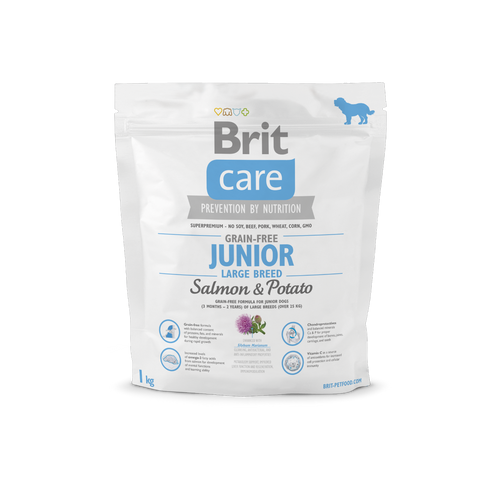 CARE GRAIN-FREE JUNIOR LARGE BREED LACHS & KARTOFFEL 1 kg - BRIT