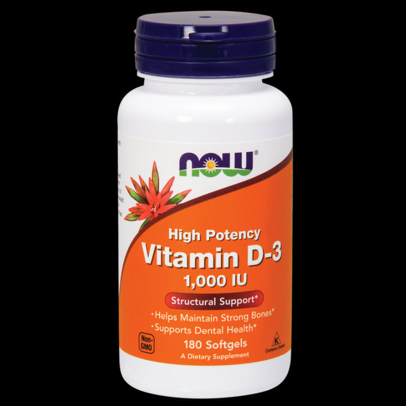 Vitamina D3 1000 UI 180 Capsule di NOW FOODS