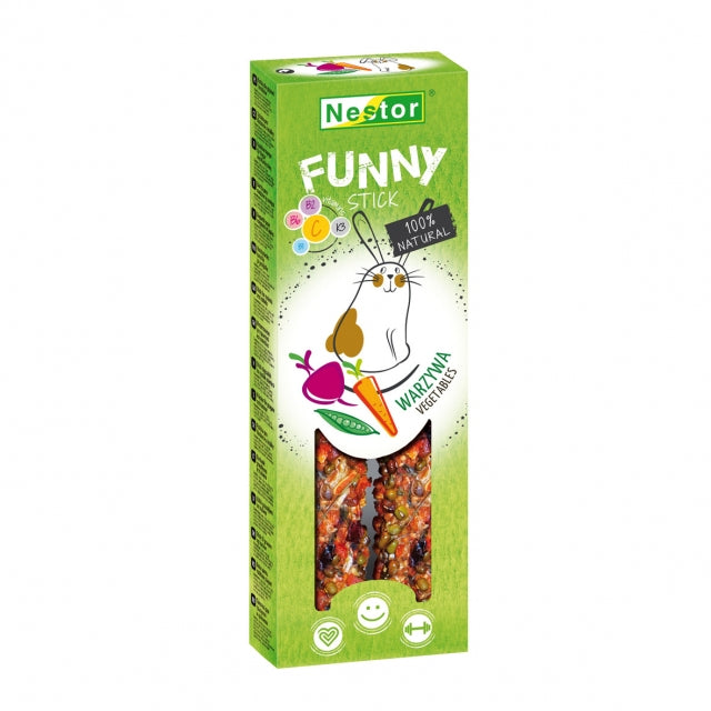 Stick für Nager und Kaninchen Funny mit Gemüse 2 Stk. [FU-GW] - NESTOR