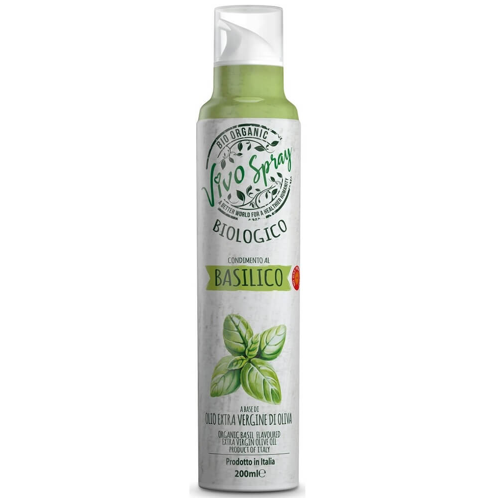 Aceite de oliva virgen extra con sabor a albahaca BIO Spray 200 ml - VIVO SPRAY