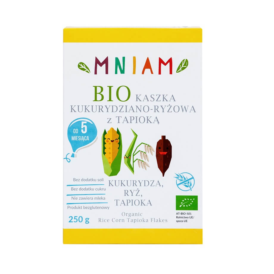 Bouillie de maïs et de riz au tapioca, sans gluten BIO 250 g YUM