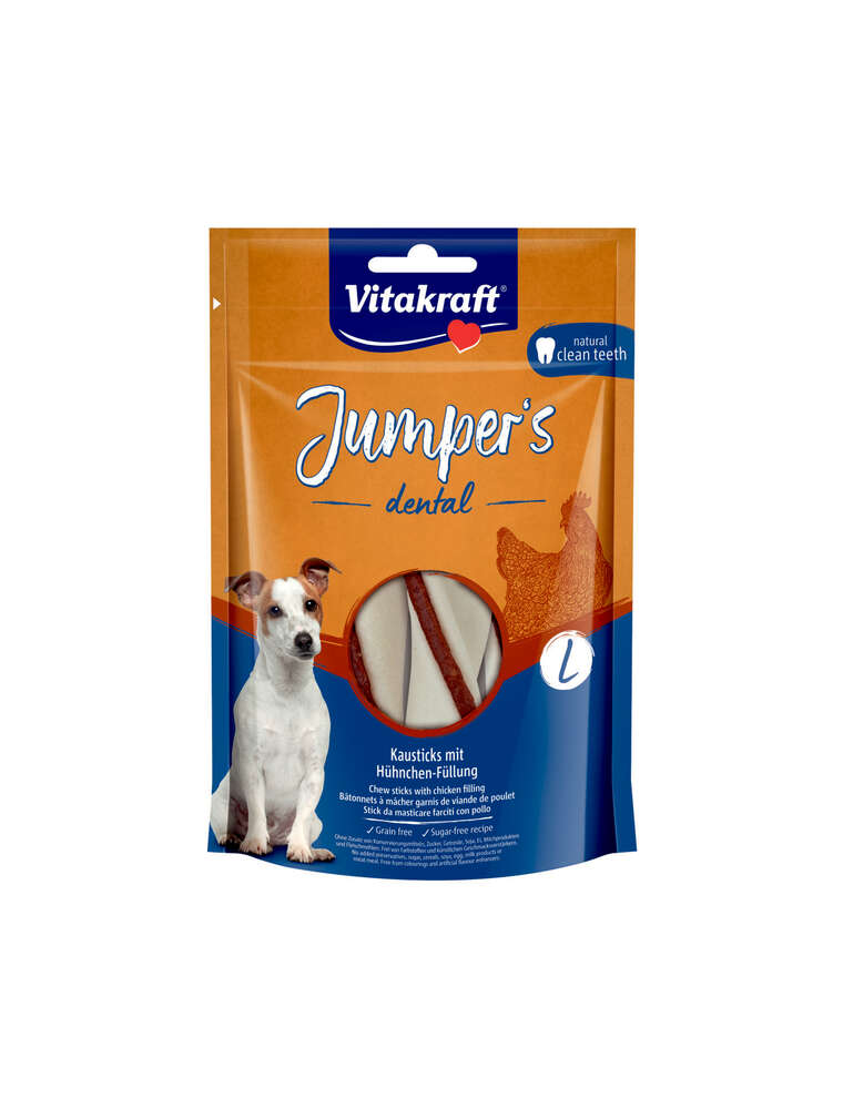 JUMPERS DENTAL TWISTED L Hühnersnack für Hunde 150g - VITAKRAFT