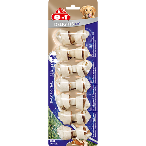 Delights Beef Bones XS Treat [T108733] 7 Stk. - 8IN1