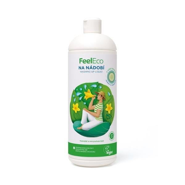 Ovocné a zeleninové mytí nádobí 1 litr s vůní okurky FEEL ECO