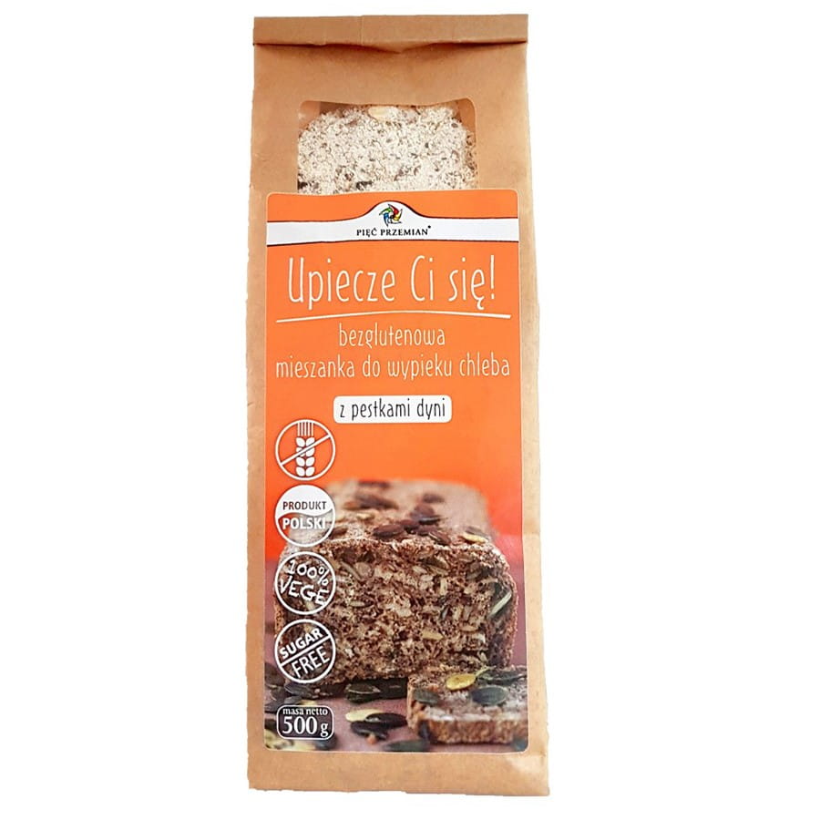 Mélange de pain sans gluten aux graines de citrouille 500 g CINQ CHANGEMENTS