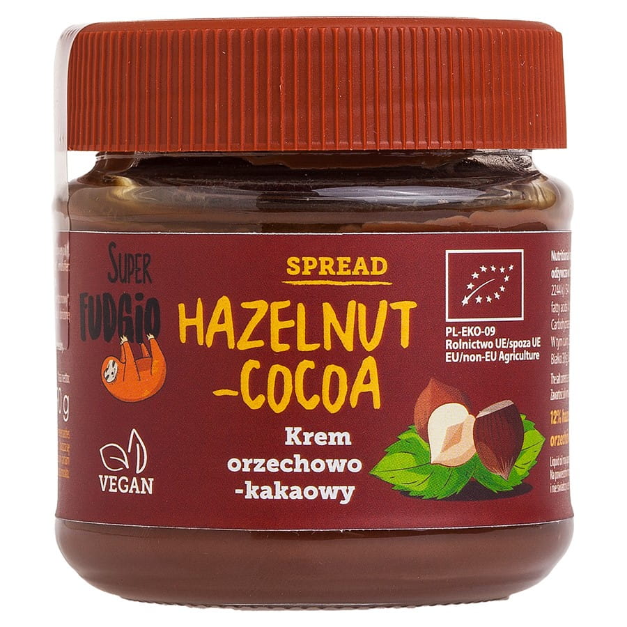 Glutenfri nöt- och kakaokräm BIO 190g SUPER FUDGIO