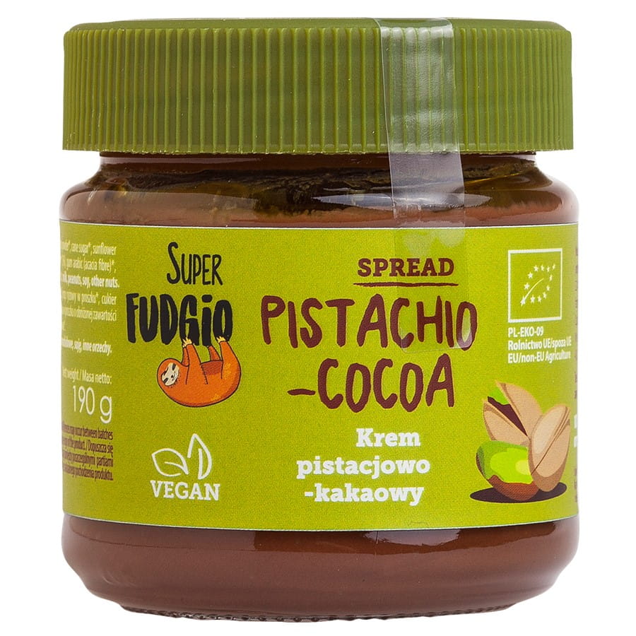 Crema al cacao e pistacchio senza glutine BIO 190g SUPER FUDGIO