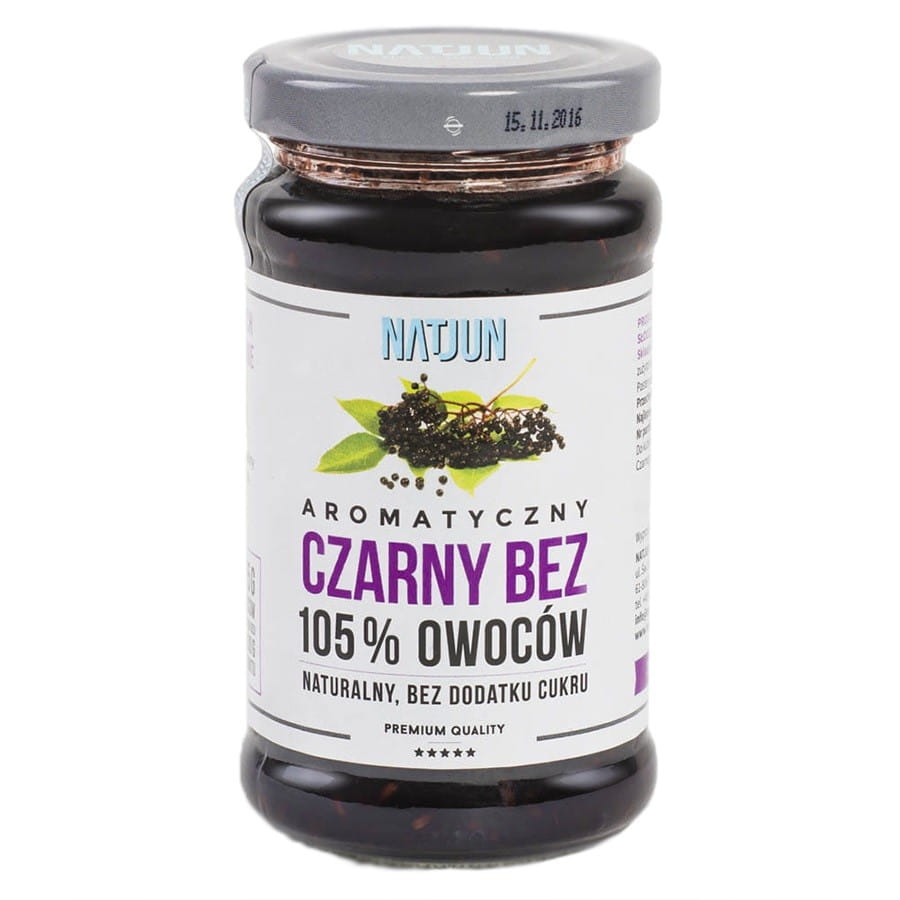 Černá marmeláda bez přidaného cukru 10,5% ovoce 220g NATJUN