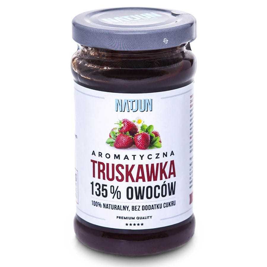 Dulceață de căpșuni fără zahăr adăugat 135% fructe 250g NATJUN