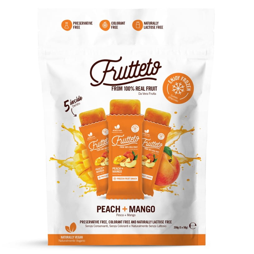 Jäädykettävä sorbettijäätelö Persikka - Mango 5x50g FRUTTETO