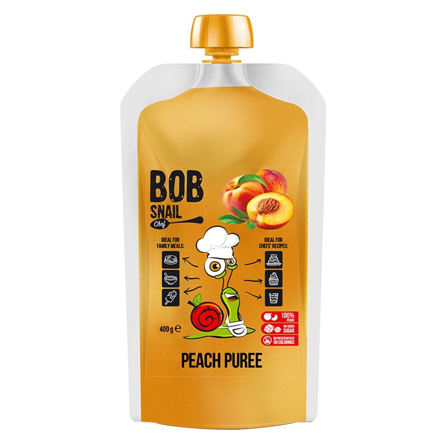 พีชบด 100% ผลไม้ 400 มล. BOB SNAIL