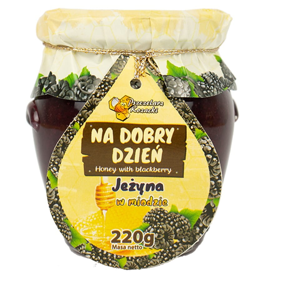 Honning med bjørnebær "for en god dag" 220g KOZACKI BEEBERRY