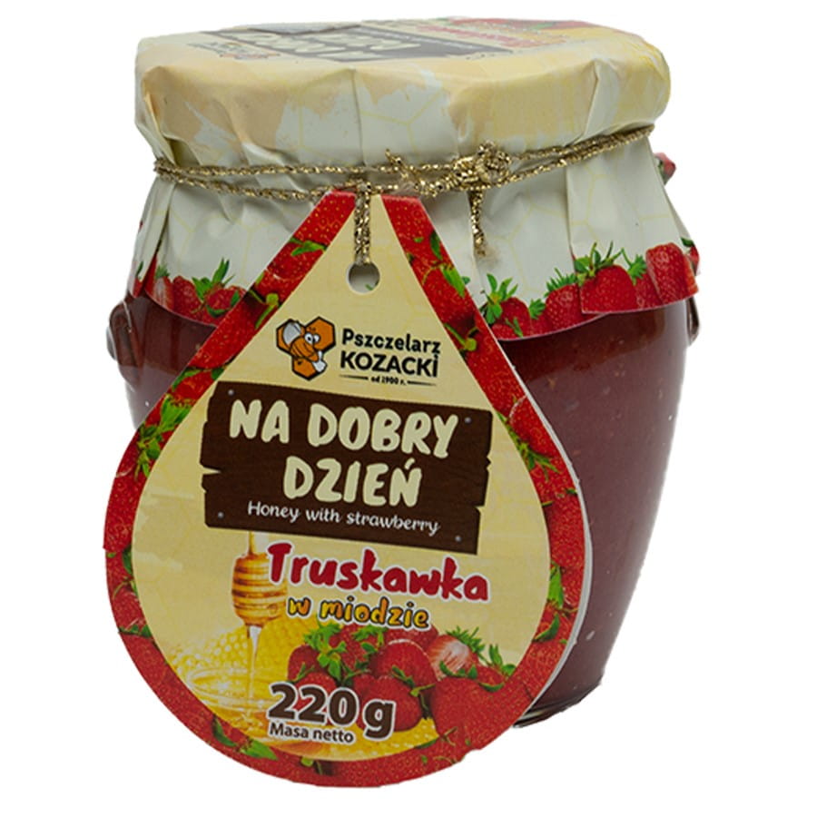 عسل مع فراولة "ليوم جيد" 220g KOZACKI BEEBERRY