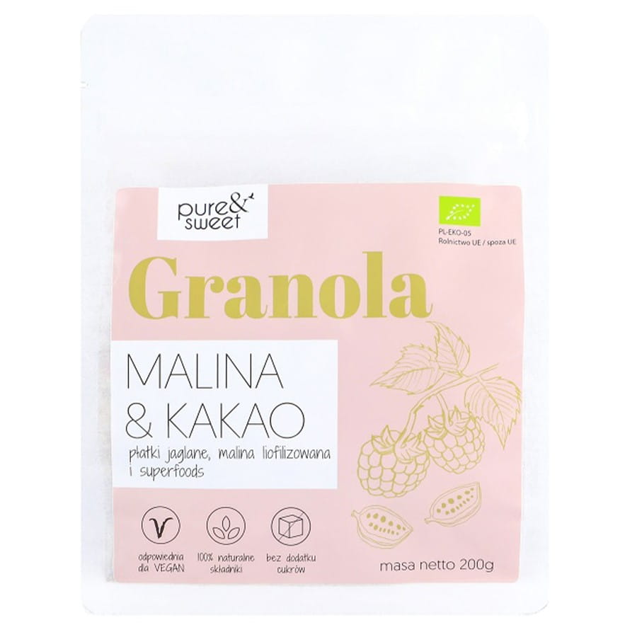 Granola Malina - Kakao BIO 200g PURE & SWEET
