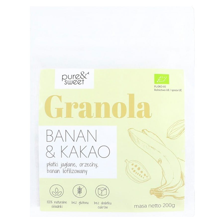 Granola Banana - Cacao BIO 200g PURE & SWEET