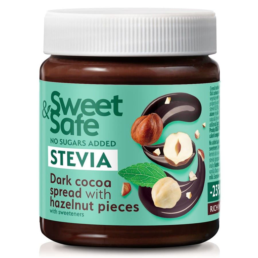 Crema di cacao e noci dolcificata con stevia 220g SWEET & SAFE