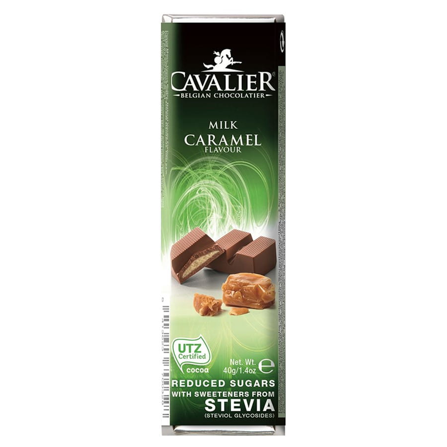 มิลค์ช็อกโกแลตแท่งพร้อมไส้คาราเมล 40g CAVALIER