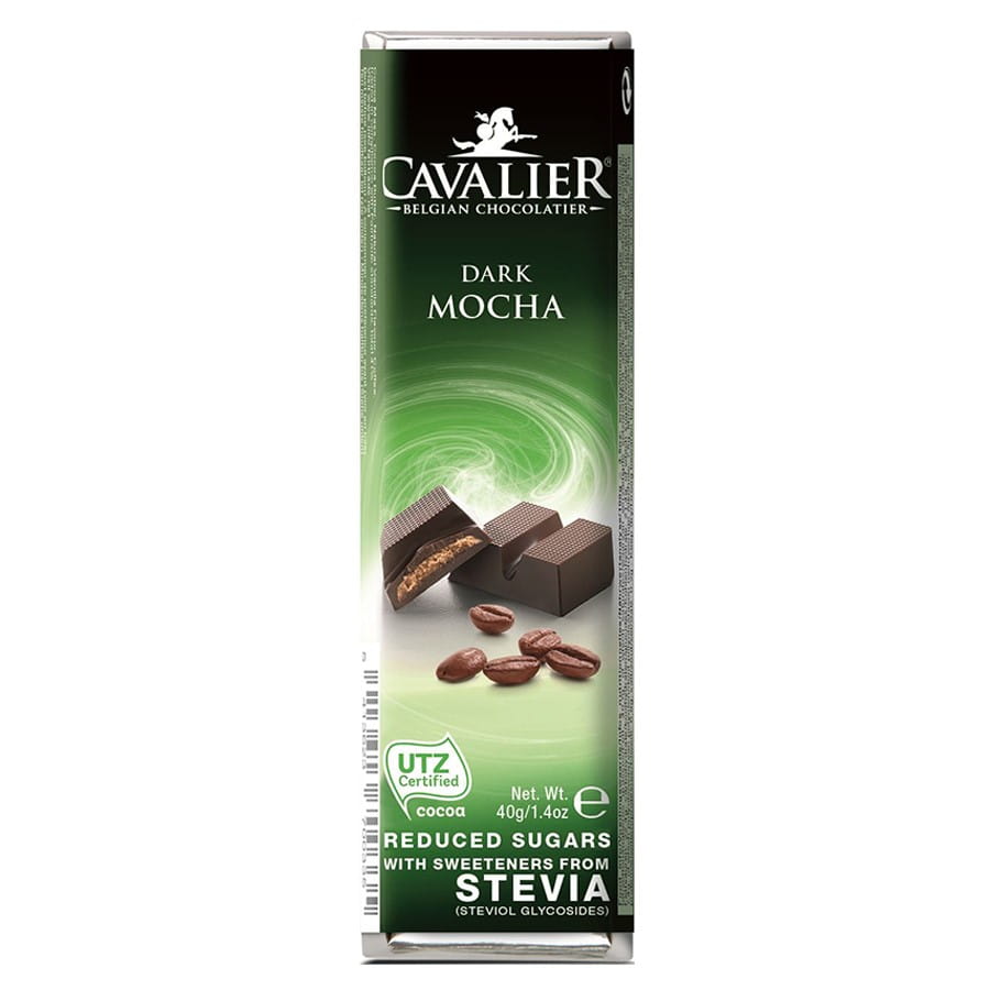 ช็อกโกแลตแท่งสีเข้มพร้อมไส้กาแฟ 40g CAVALIER