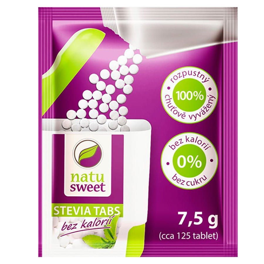 Stevia tablety v sáčcích 125 NATUSWEET tablet