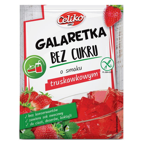 Erdbeerzuckerfreies Gelee ohne Gluten 14g CELIKO