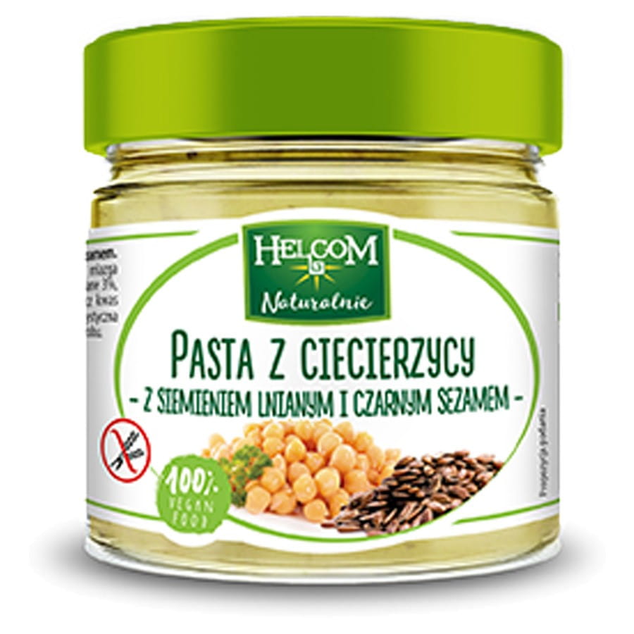 Kichererbsenpaste mit Leinsamen und schwarzem Sesam 190g HELCOM