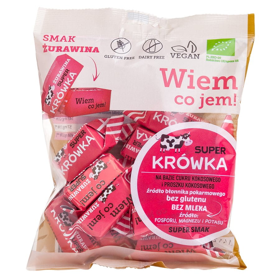 Fudge Cranberry Bebas Gluten Bebas Susu BIO 150g SUPER Fudge
