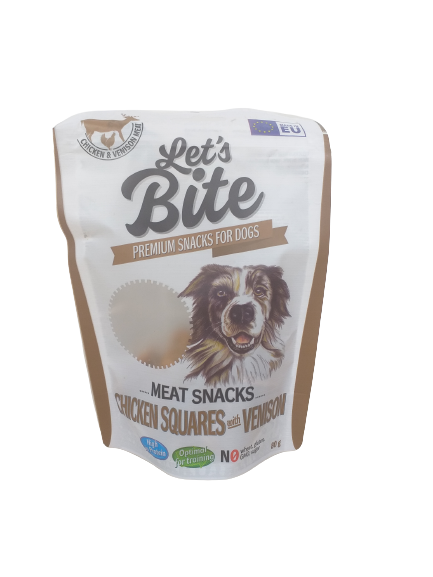 LET'S BITE MEAT SNACKS CHICKEN SQUARES WIDER 80g - BRIT