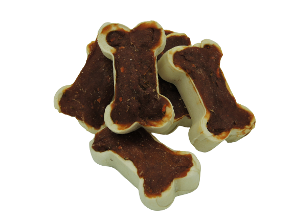 Gepresster Knochen mit Ente 10cm 500g [NS-239] - GESUNDER SNACK